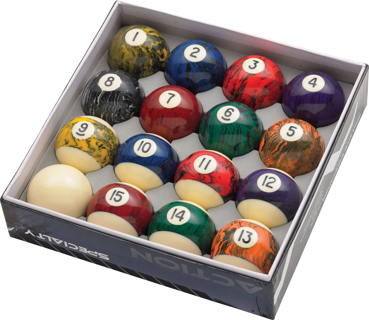 Black Marble Ball Set Billiard Balls I67247