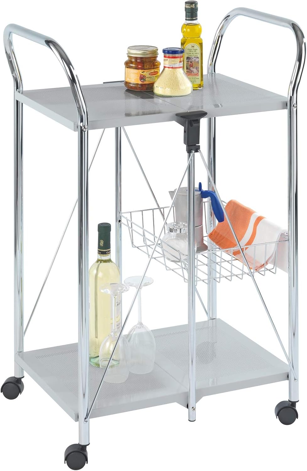 3 Tier Rolling Metal Cart U88365