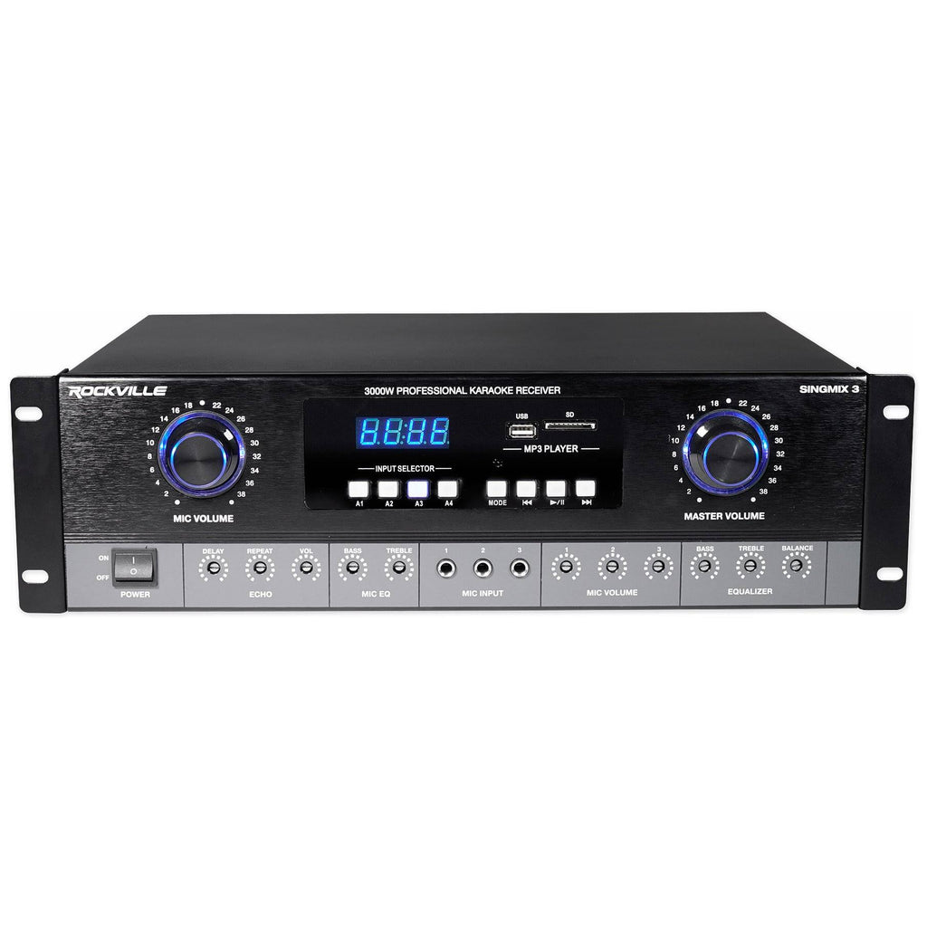 12x22 Karaoke Vocal Speakers with Bluetooth Amplifier Mixer I78478