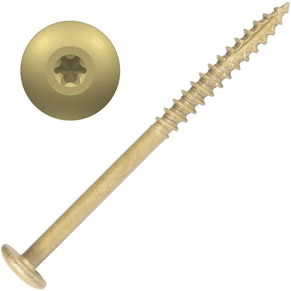 #10 x 3x22 Exterior White Head Cabinet Screws Star Drive S2315