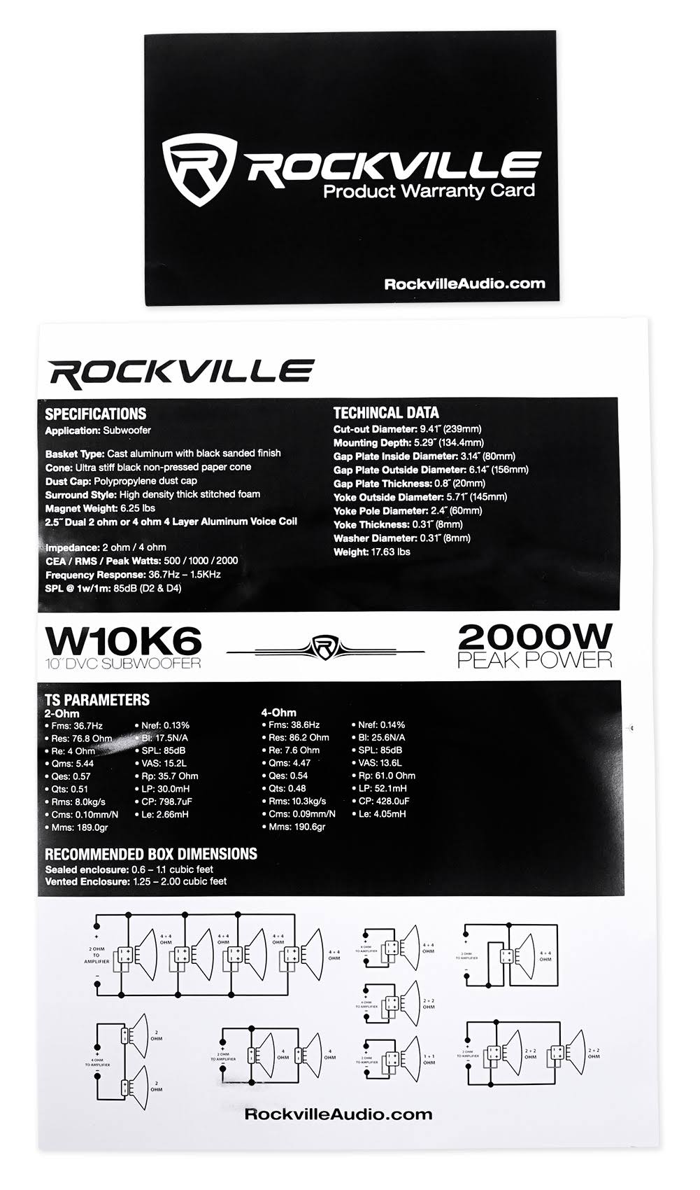 10x22 4000 Watt Dual 4-Ohm Car Audio Subwoofers N450