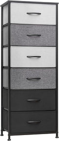 6 Drawers Vertical Dresser Storage Tower with Fabric Bins O9989