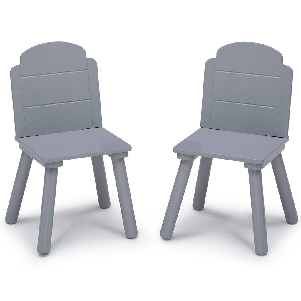 Grey Table and Chair Set with Storage F455