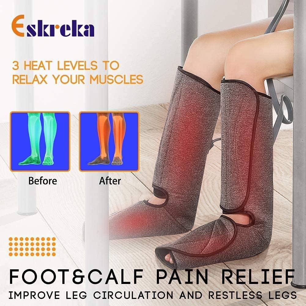 Air Compression Calf Thigh Foot Massage Machine with Adjustable Wraps W25722