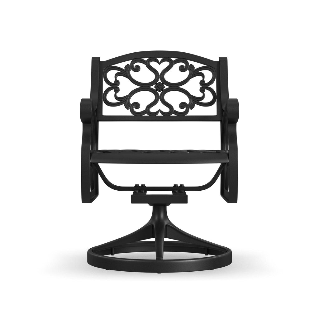 Black Aluminum Outdoor Swivel Rocking Chair U47510