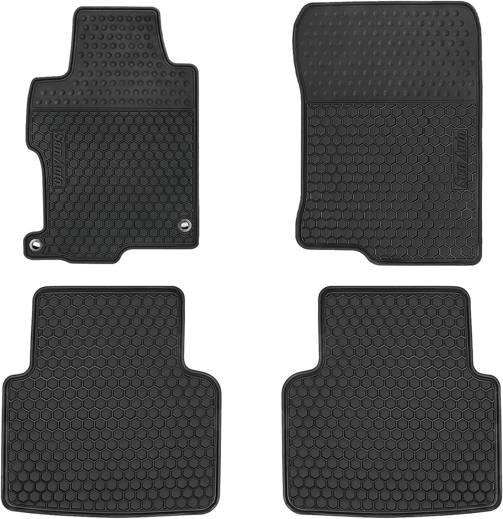 Black Rubber Car Floor Mats Y588315