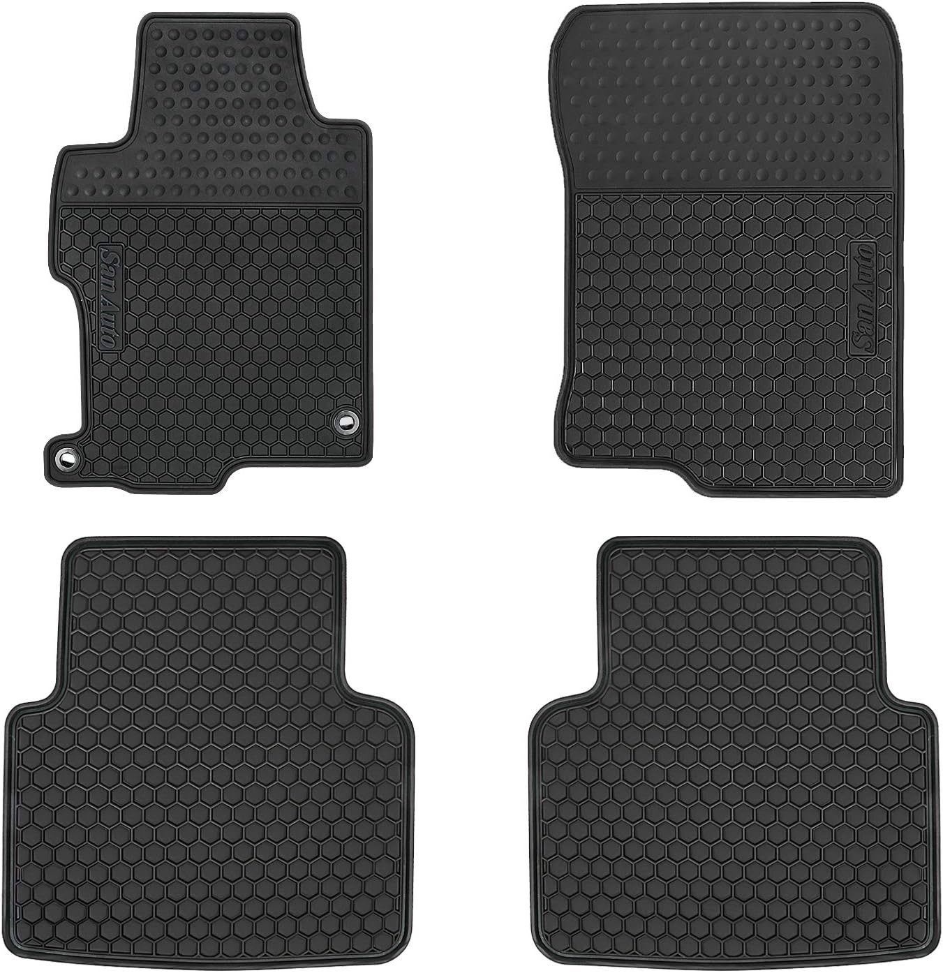 Black Rubber Car Floor Mats Y588315
