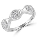18K White Gold Diamond Cluster Band Ring F3385