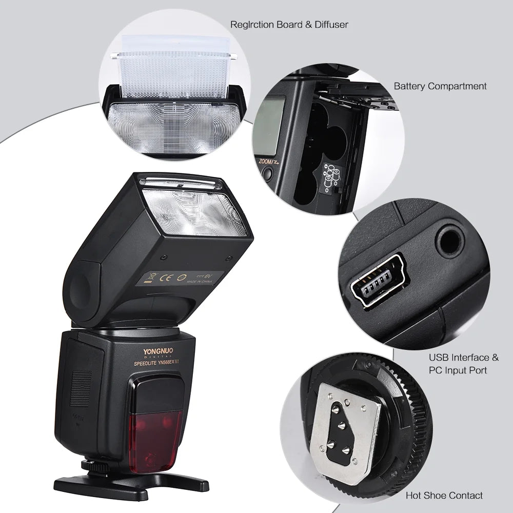 Wireless TTL Slave Flash Speedlite GN58 E548233