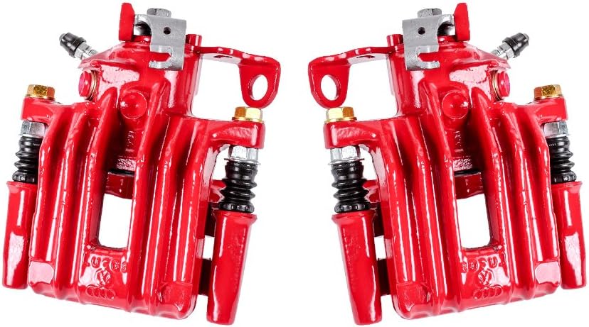 Red Coated Brake Caliper Pair with Hardware Brake Kit W32484