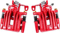 Red Coated Brake Caliper Pair with Hardware Brake Kit W32484