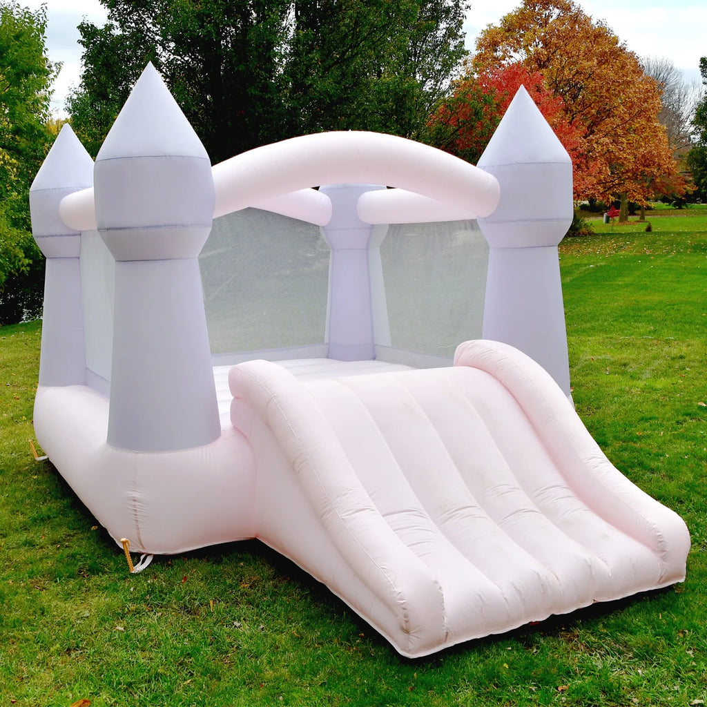 Pastel Bouncy Castle with Slide F25133