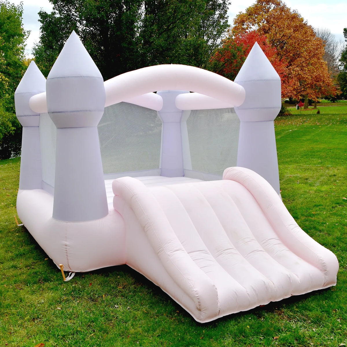 Pastel Bouncy Castle with Slide F25133