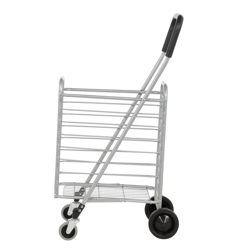Grey Aluminum Shopping Cart B7575
