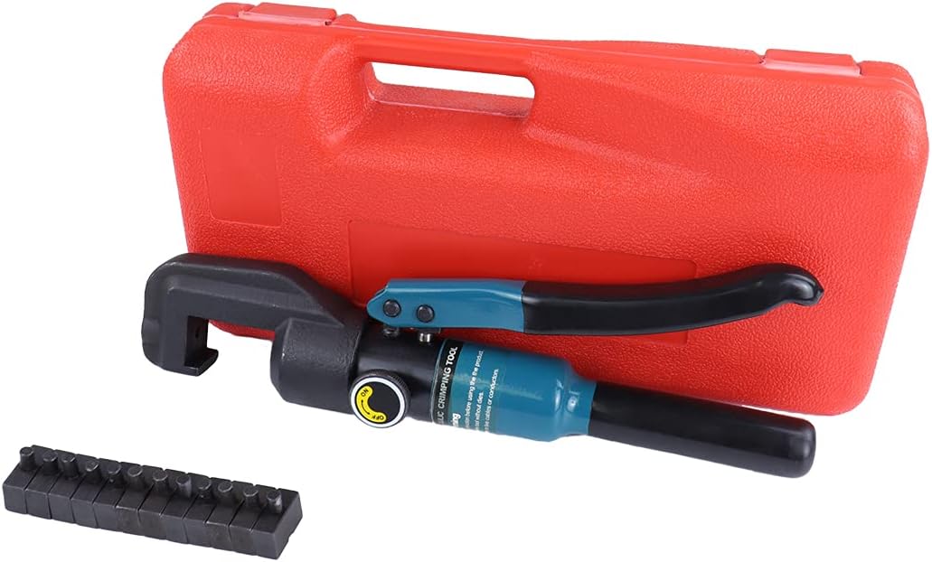 Hydraulic Wire Crimping Tool with 9 Pairs Dies, 45 Ton Force O296223