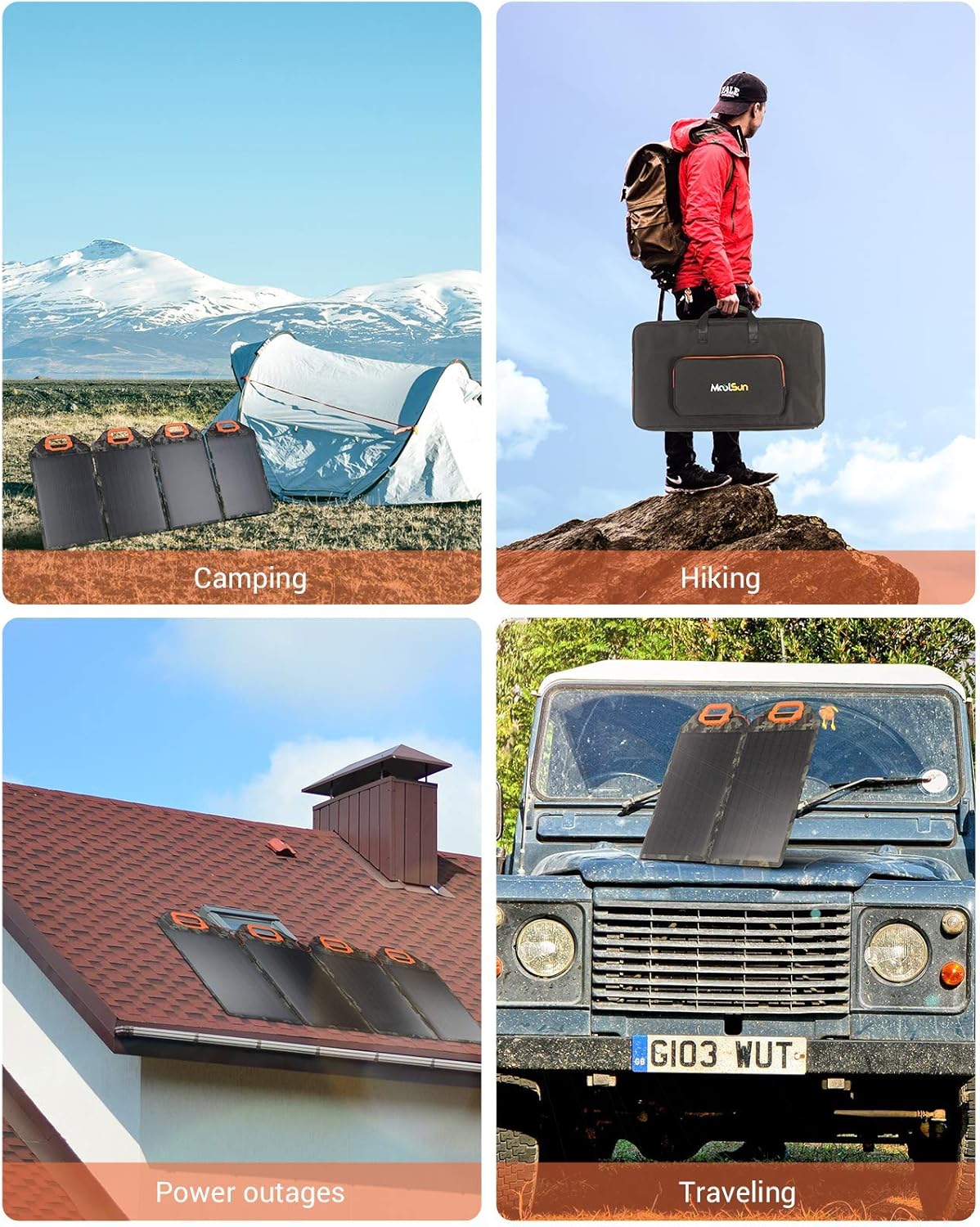 25W Portable Waterproof Monocrystalline Solar Panel Kit H8937