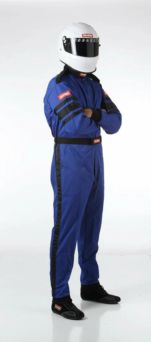 Blue/Black Stripe 1-Pc Driving Suit XL C629607