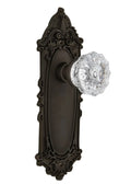 Crystal Glass Door Knob, Oil-Rubbed Bronze H378