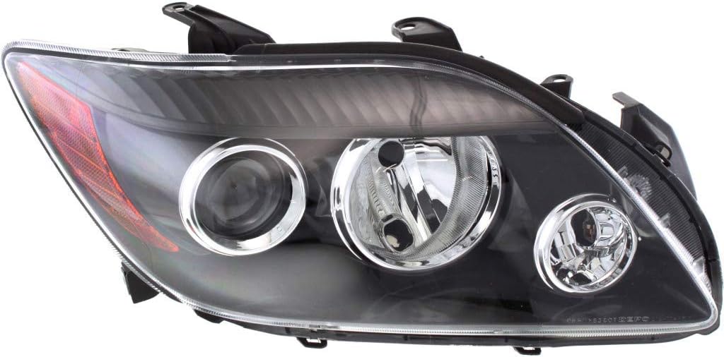 Passenger Side Head Light Assembly Black Housing D585582