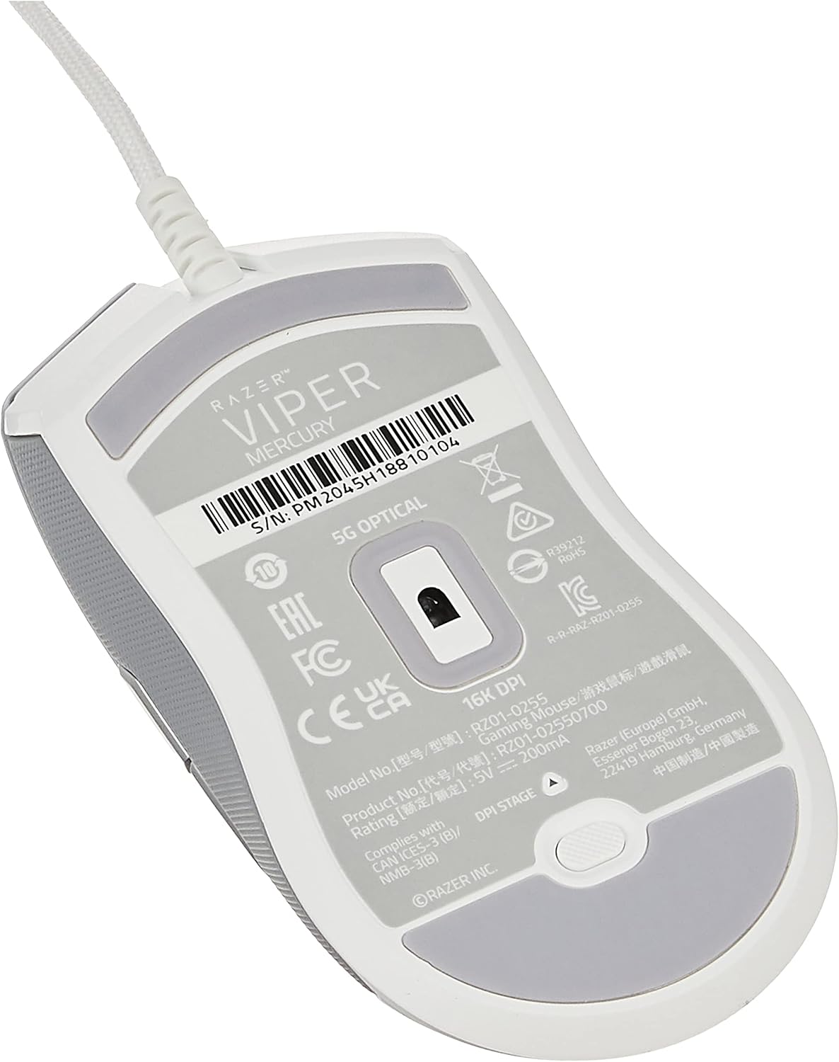 Mercury White 71g Lightweight Wired Gaming Mouse Pack of 2 D930