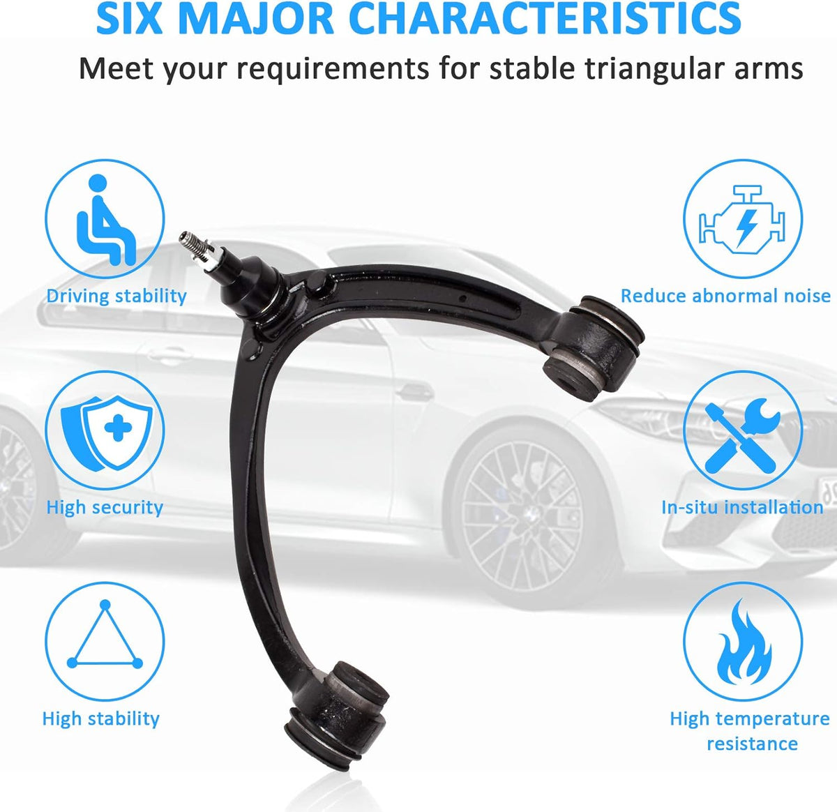 2Pcs Front Upper Control Arm with Ball Joint Assembly A9847