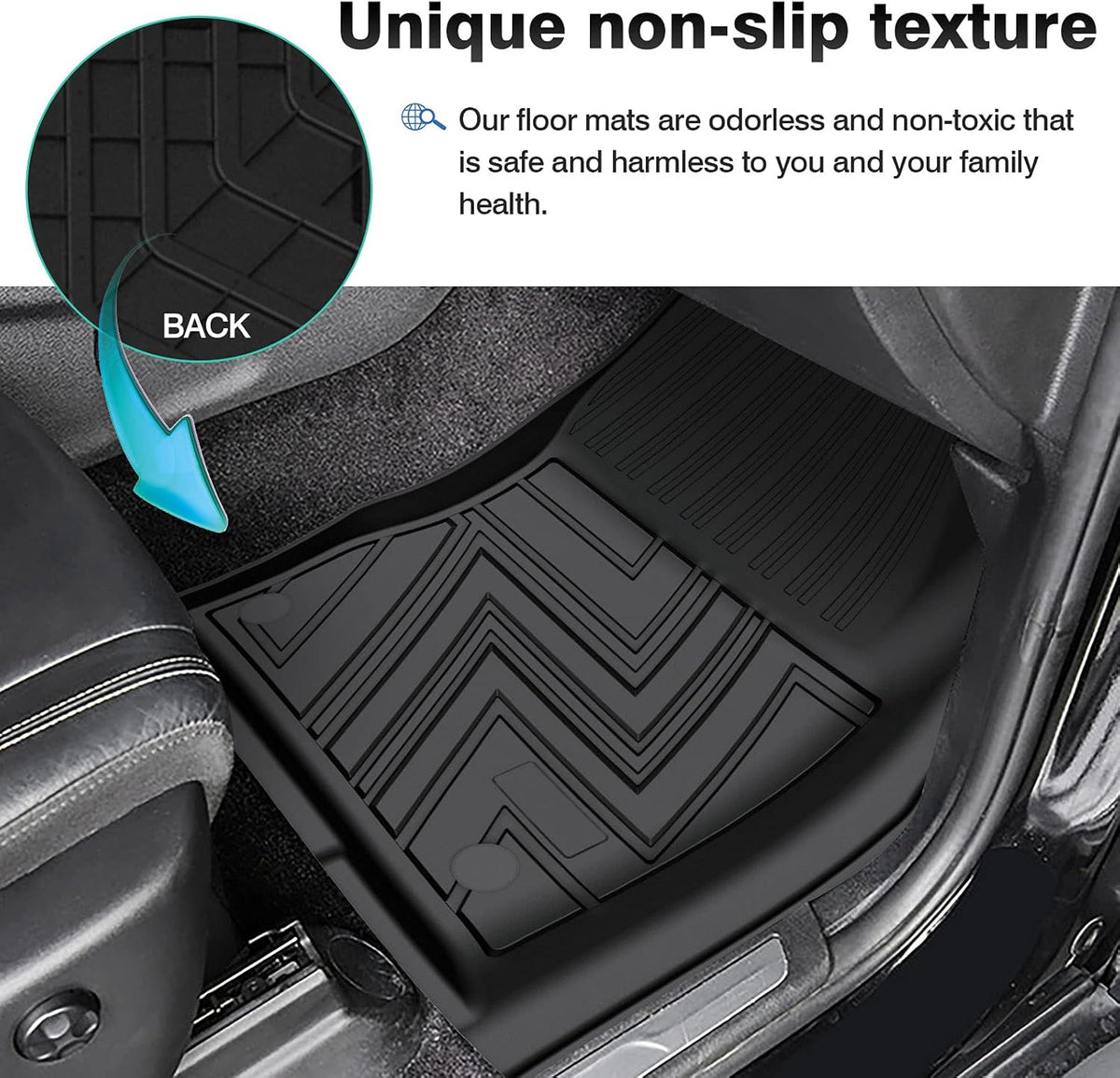 TPE All-Weather Floor Mat Liners for Jeep Grand Cherokee 2011-2021 K434