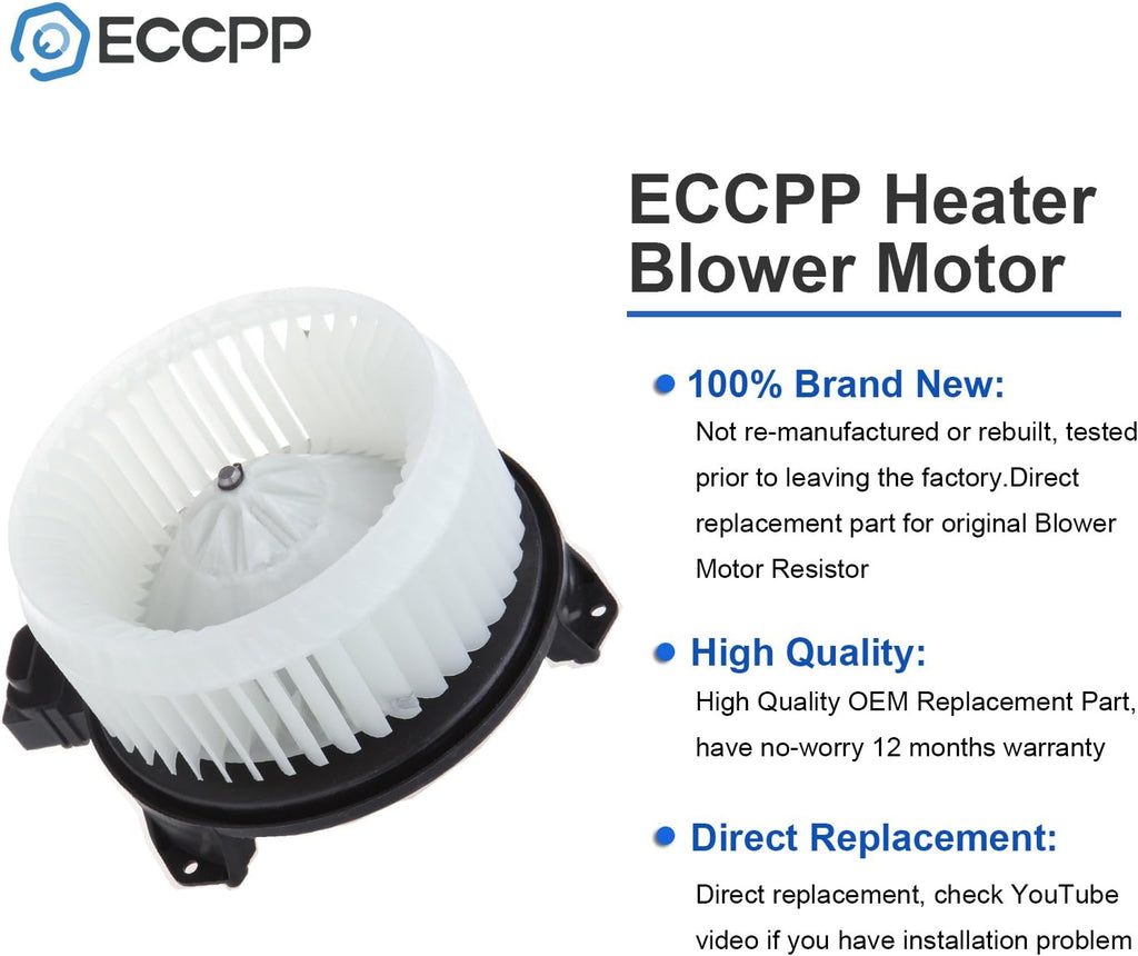 HVAC Plastic Heater Blower Motor with Fan Cage Replacement Pack of 2 I95391