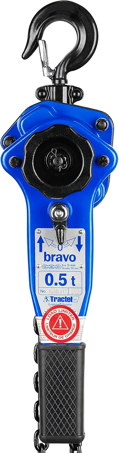 Lever Chain Hoist with 1/4 Ton Capacity and 5 ft Lift & Pull Length W463979