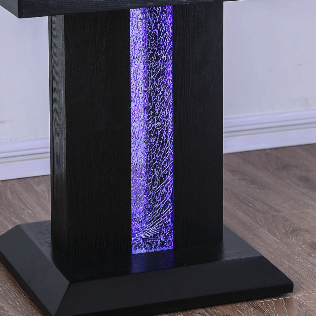 Black LED End Table E70363