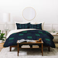 King 3 Piece Plaid Duvet Cover Set Q798