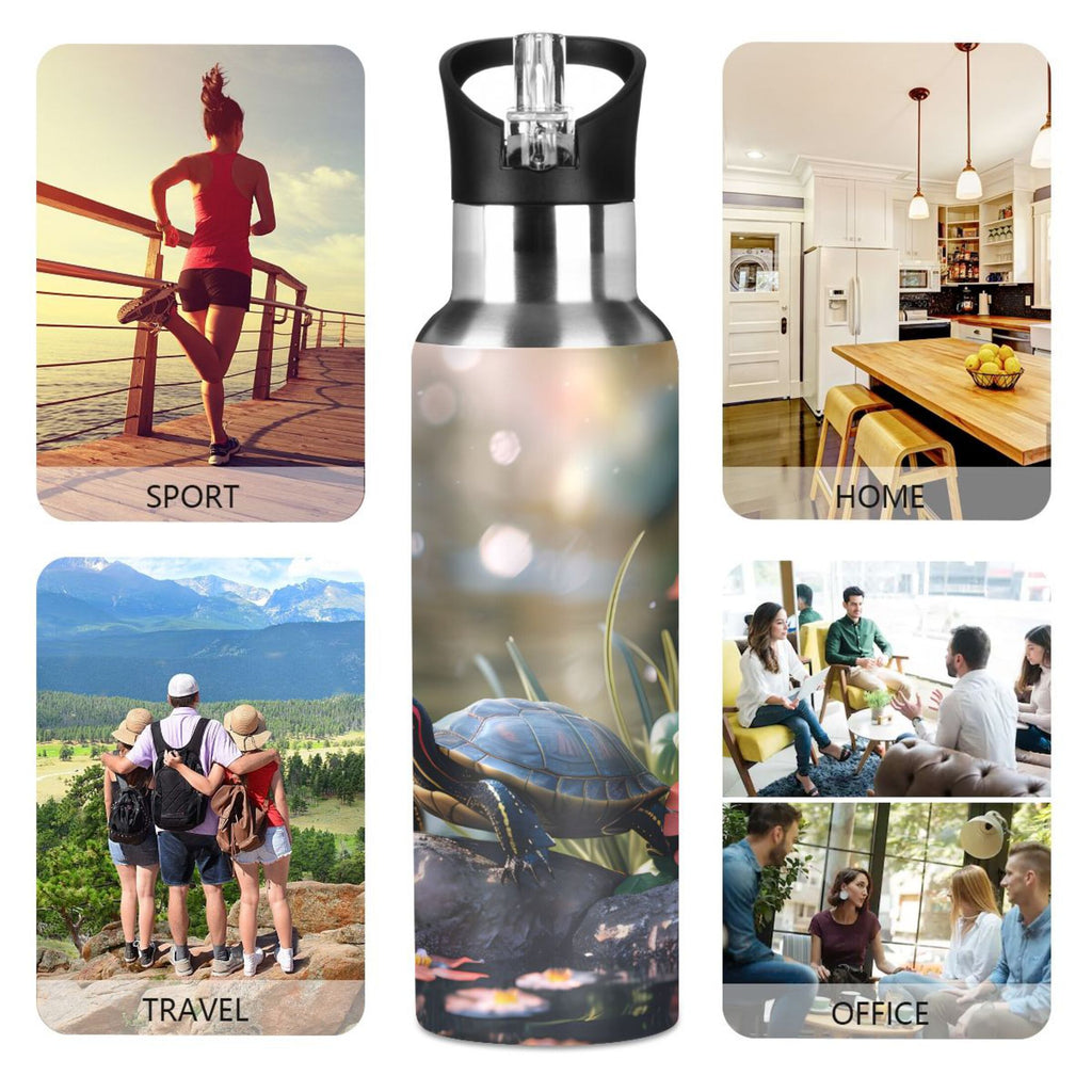 Insulated Stainless Steel Water Bottle with Straw Lid 20 oz M801119