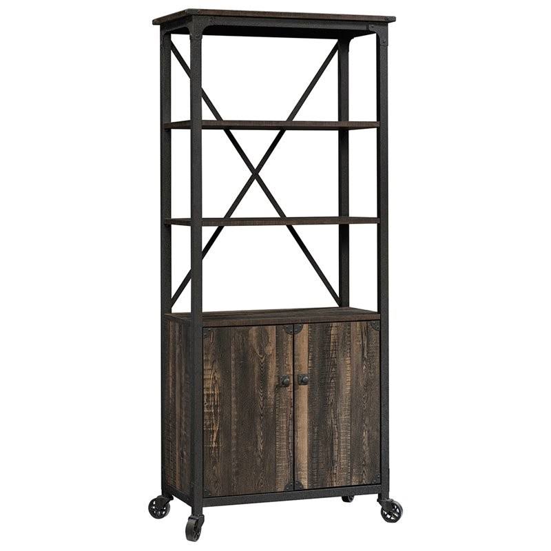 3-Shelf Metal Frame Mobile Bookcase K82239