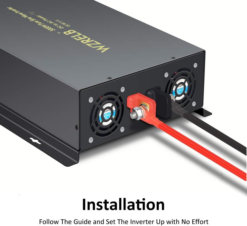 800Watt 12V DC to 110V 120V Power Inverter with Remote Control Dual AC Outlets O59922