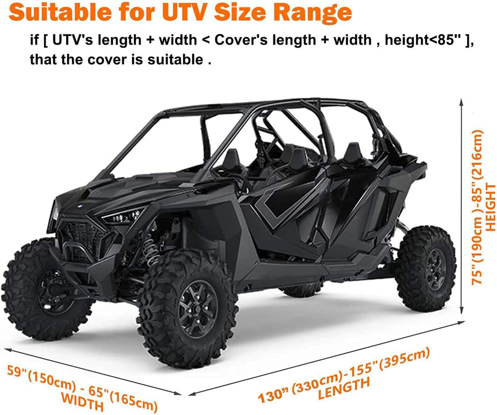 UTV Cover Waterproof 420D Heavy Duty 2-3 Seater 4-6 Seater Side by Side T335