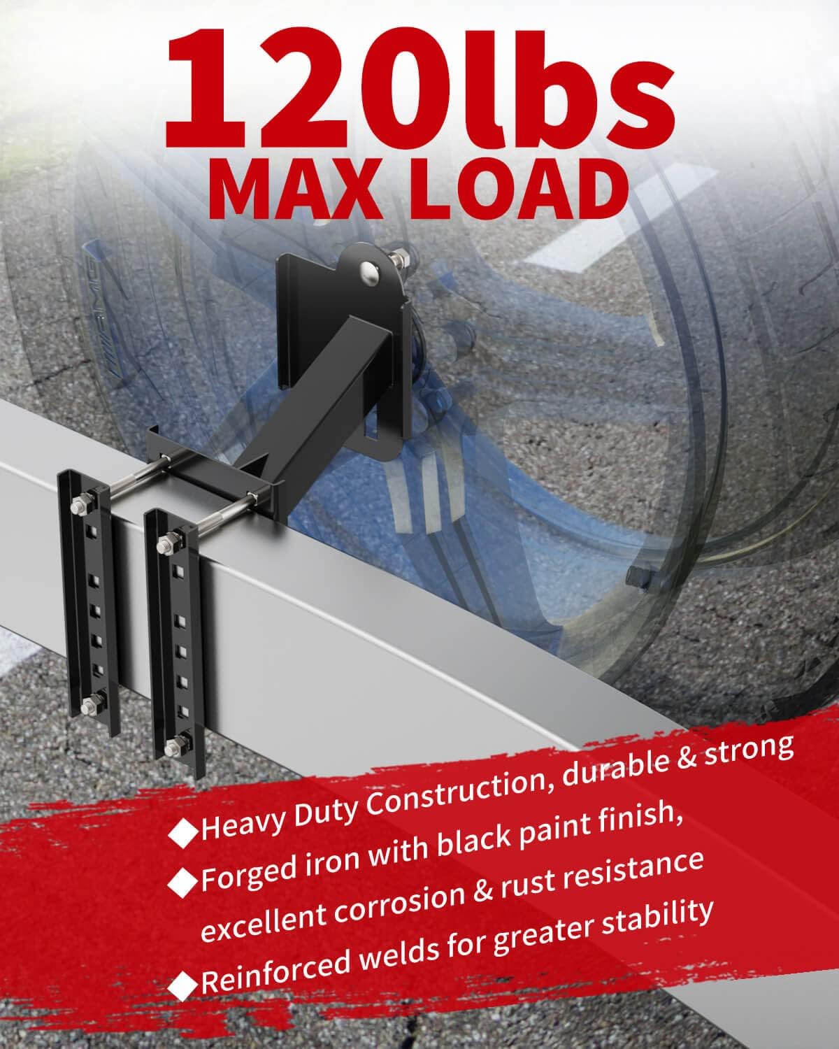 Trailer Spare Tire Mount Carrier, 4 & 5 & 6 Lugs, Pack of 2 Z767