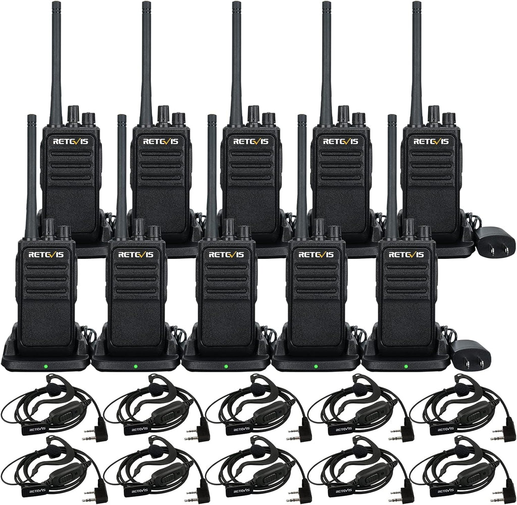 10 Pack Rechargeable Two Way Radios with USB Charging Base G40637
