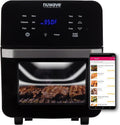 Brio Air Fryer Smart Oven, 15.5-Qt X-Large Family Size, Countertop Convection Rotisserie Grill Combo, 4 Rack Positions, 50°-425°F Temperature Controls in 5° Increments, Linear Thermal Technology and Integrated Temperature Probe Q990