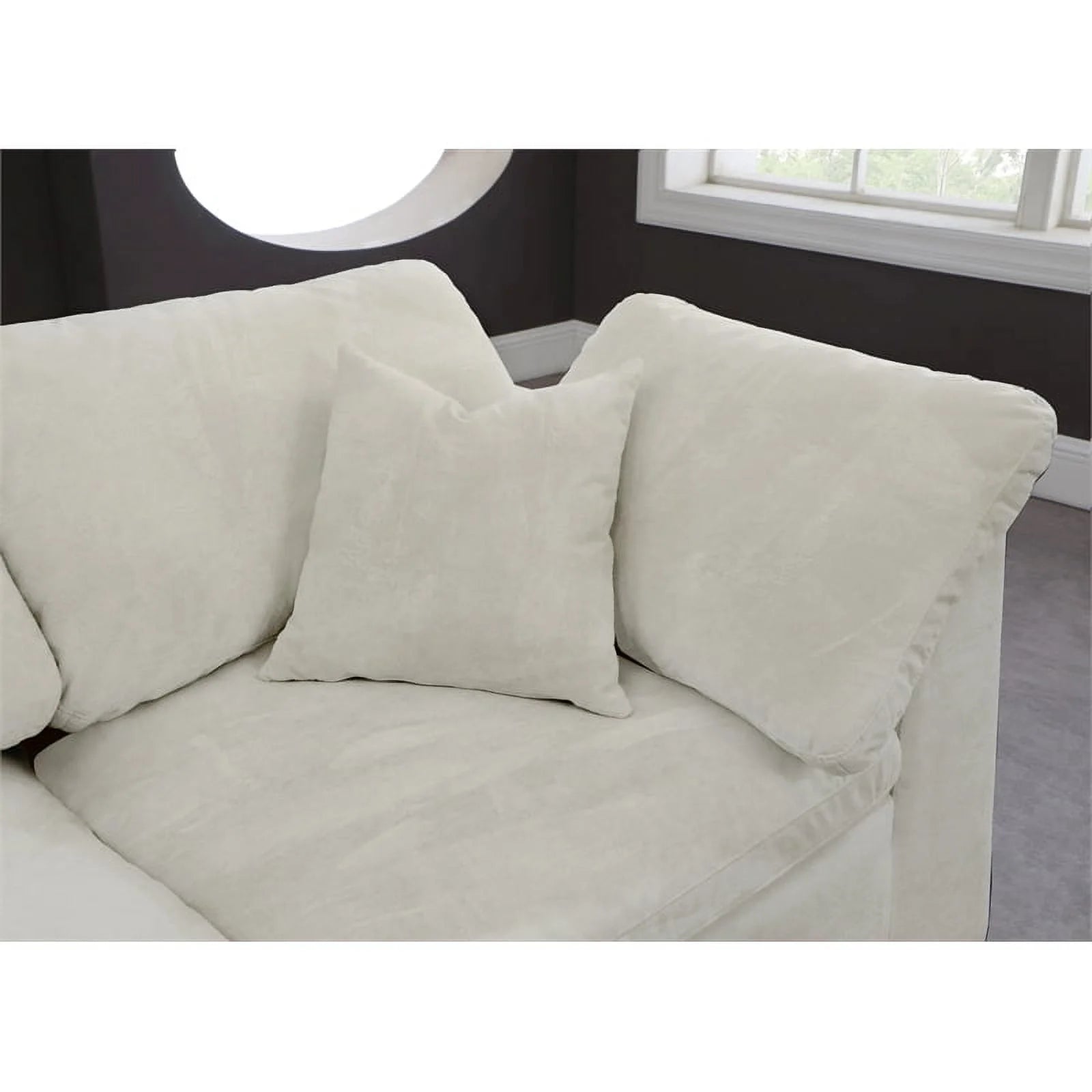 Cream Velvet Modular 2 Piece Loveseat O855722
