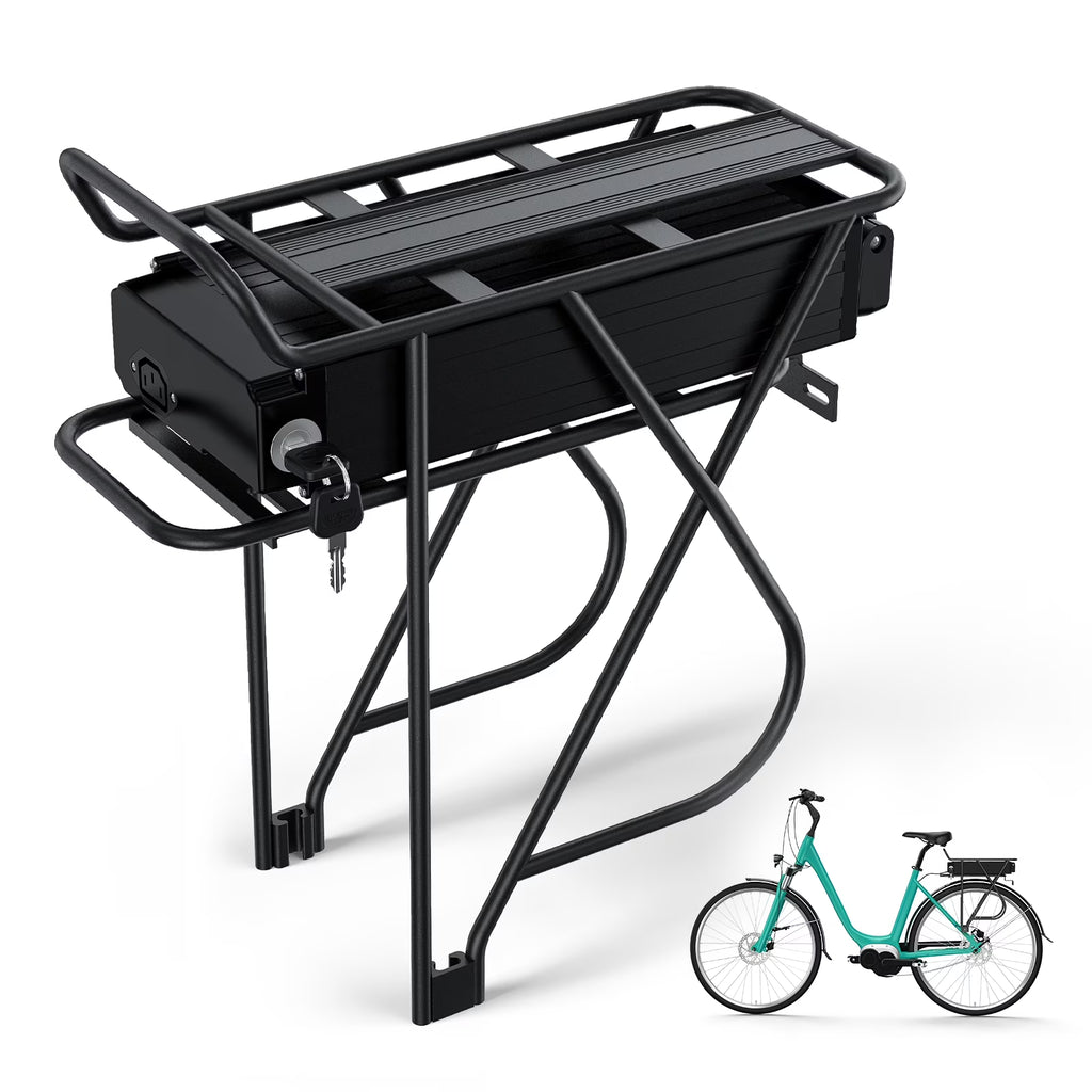 48V 18AH Rear Rack Ebike Battery for 250W-1000W Motors N772