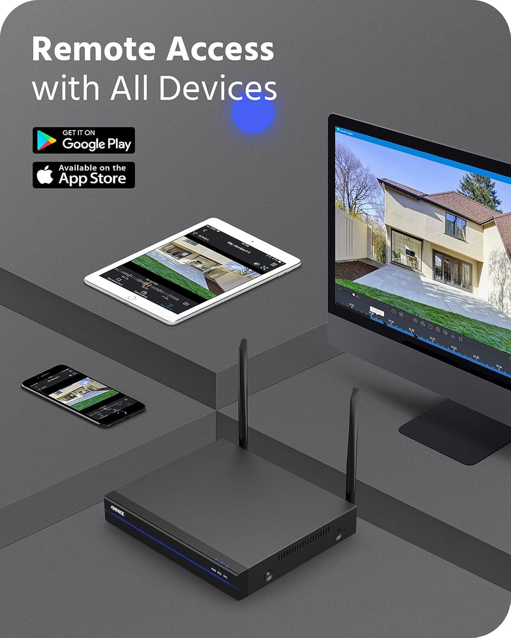 8CH Wireless Security Camera System with 1TB Hard Drive and 8 1440P Outdoor WiFi IP Cameras H170