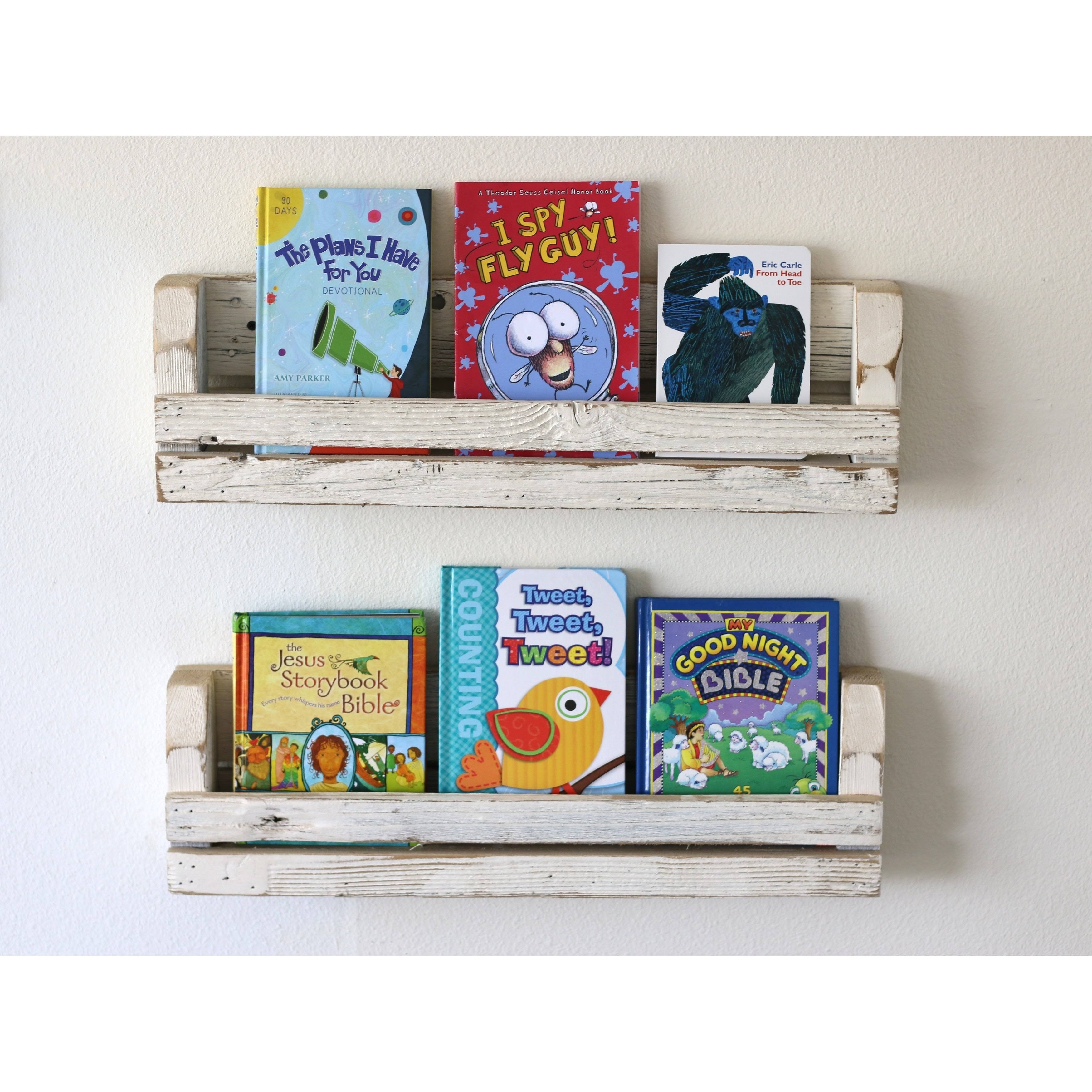 Black Slatted Shelves Set of 2 W242