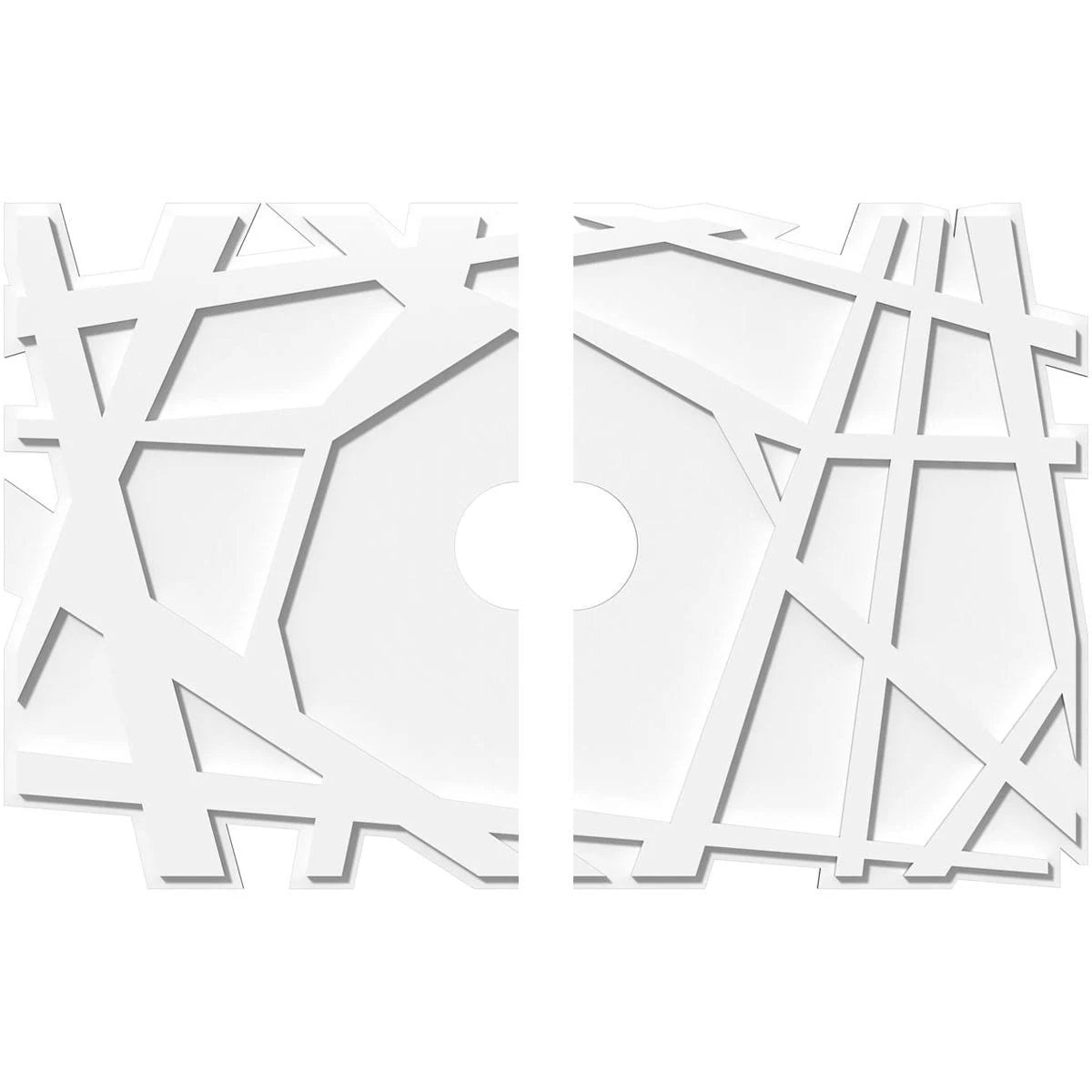 Contemporary PVC Ceiling Medallion Two Piece D840662