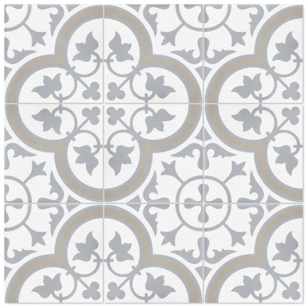 Vintage 8 in. x 8 in. Cement Floor and Wall Tile V607636