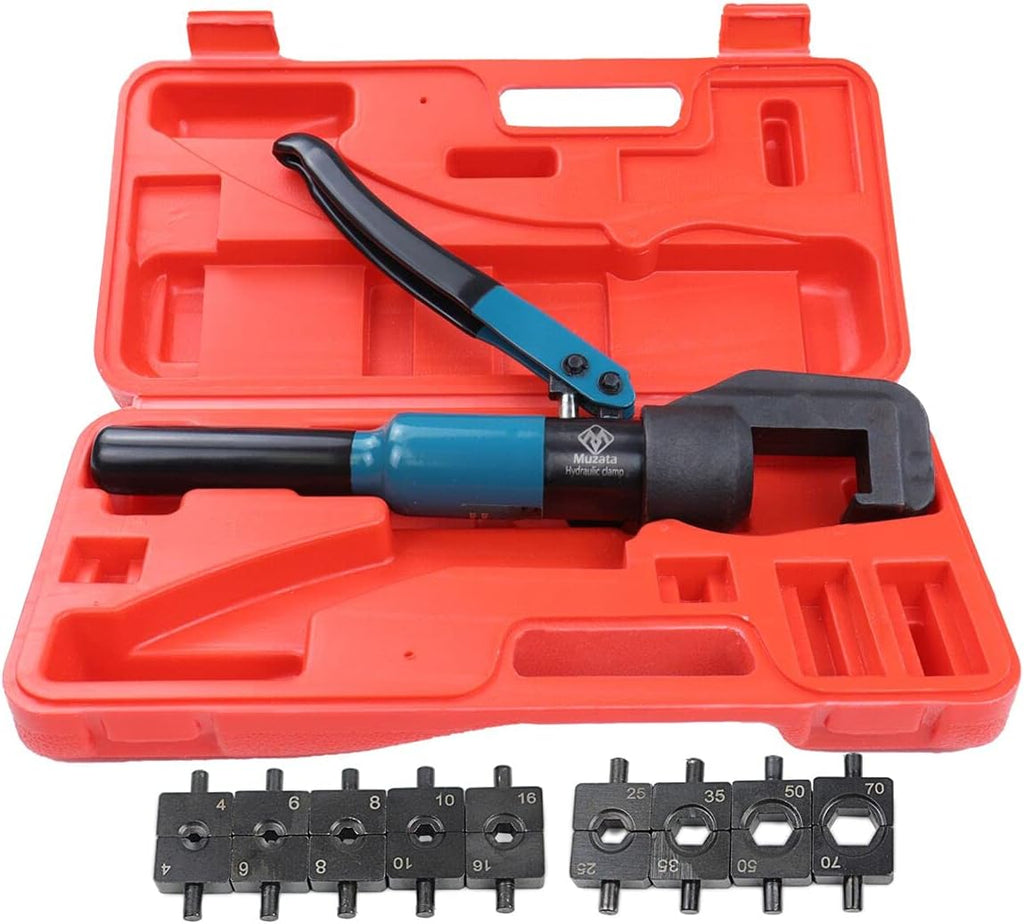 Hydraulic Wire Crimping Tool with 9 Pairs Dies, 45 Ton Force O296223