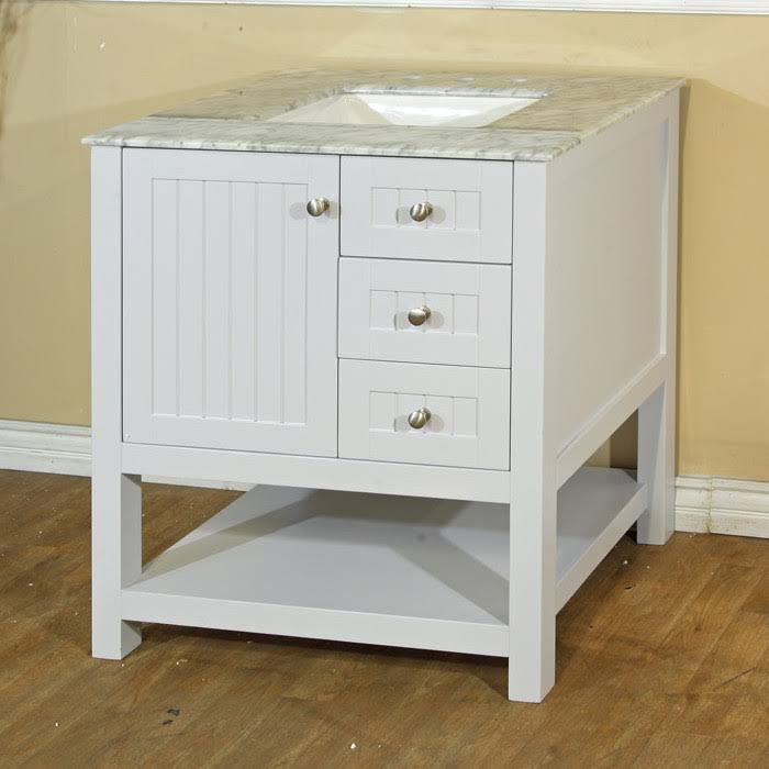 29 in. White Single Sink Vanity Cabinet Q483