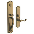 Satin Brass Single Cylinder Mortise Handleset Trim Set L3922