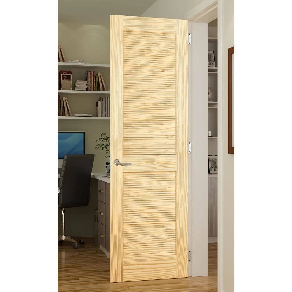 Primed Louvered Solid Manufactured Wood Door G8336