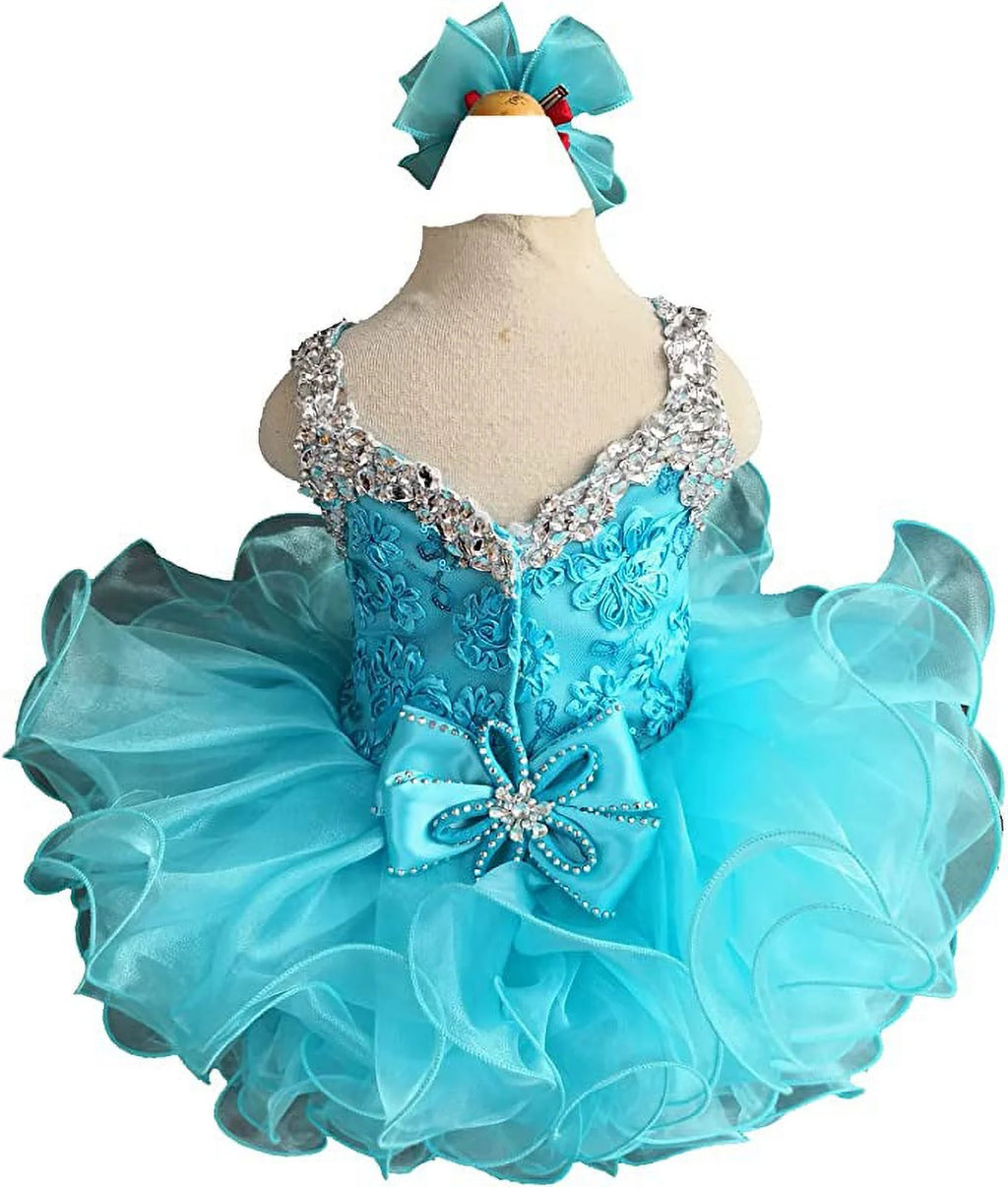 Blue Baby Girl's Pageant Dress Size 9-12M Z37018