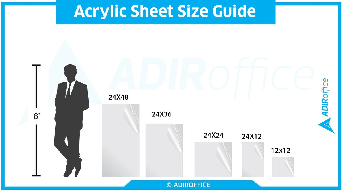 Black Acrylic Plexiglass Sheet 6 Pack P236280
