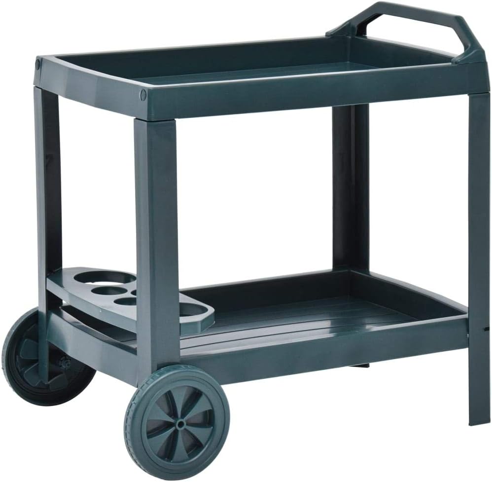 Green Plastic Beverage Cart X191